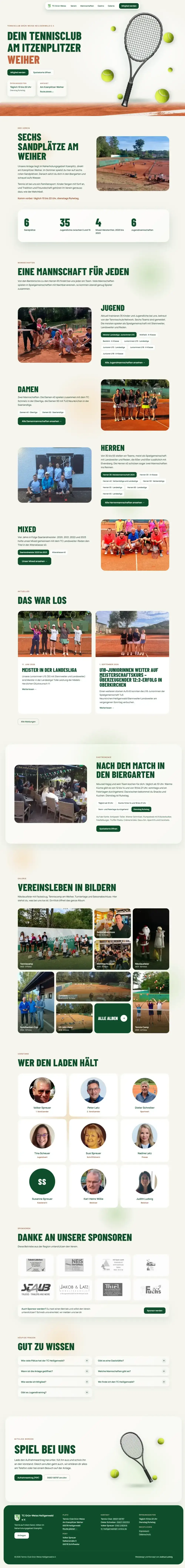 Neuer Entwurf für TC Grün-Weiss Heiligenwald